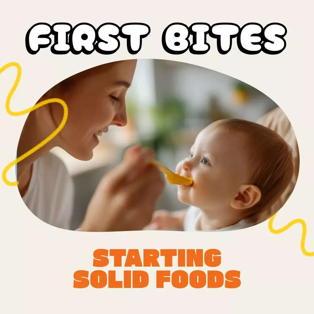 First Bites: A Friendly Guide to Starting Solid Foods | Baby Feeding eBook | Digital Download for New Parents | Learn what solid foods to start with confidently | AI-Enhanced Infant Nutrition Guide