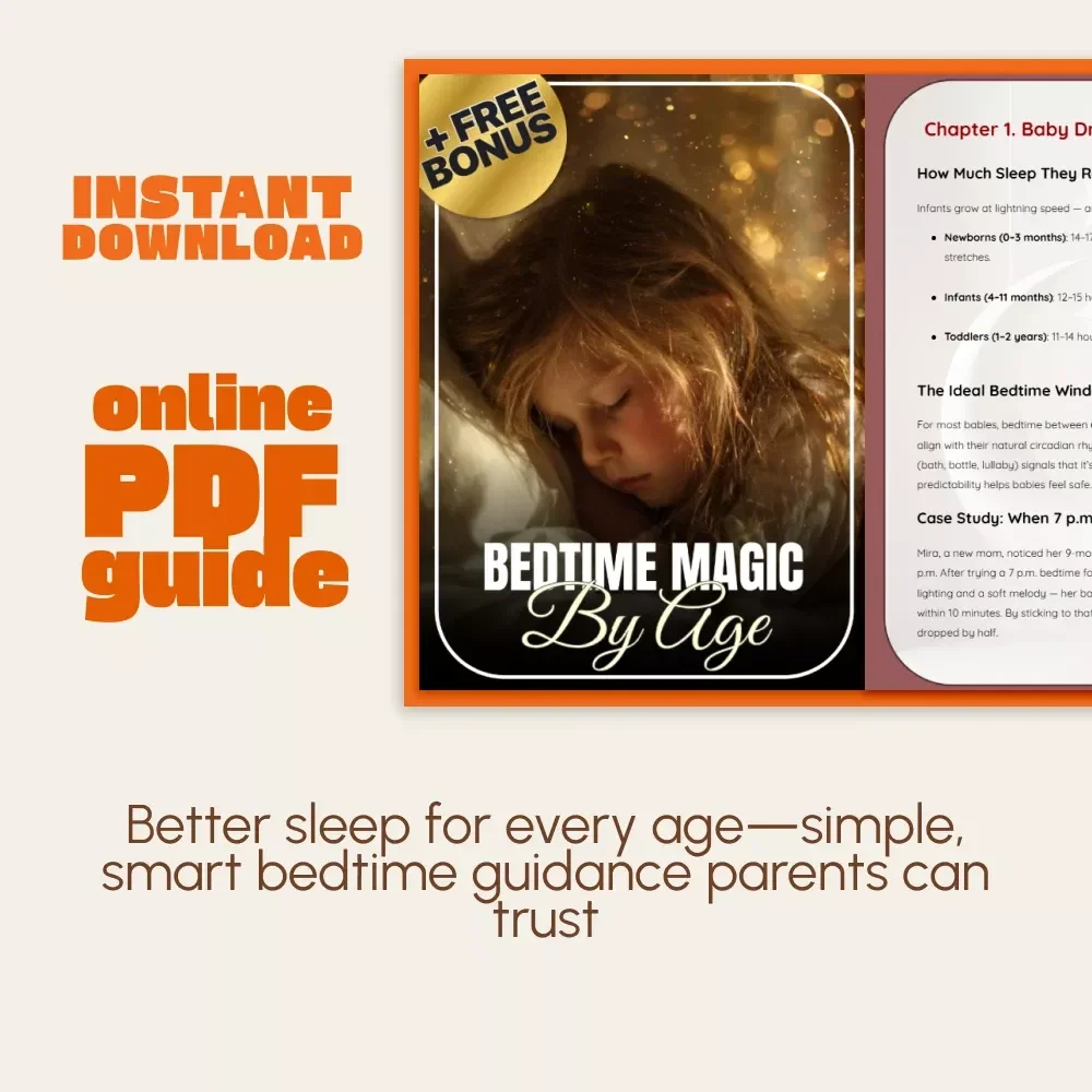 Bedtime Magic by Age | Digital Sleep Guide for Parents | What Is a Reasonable Bedtime by Age | AI Parenting Sleep Planner for Babies, Kids & Teens