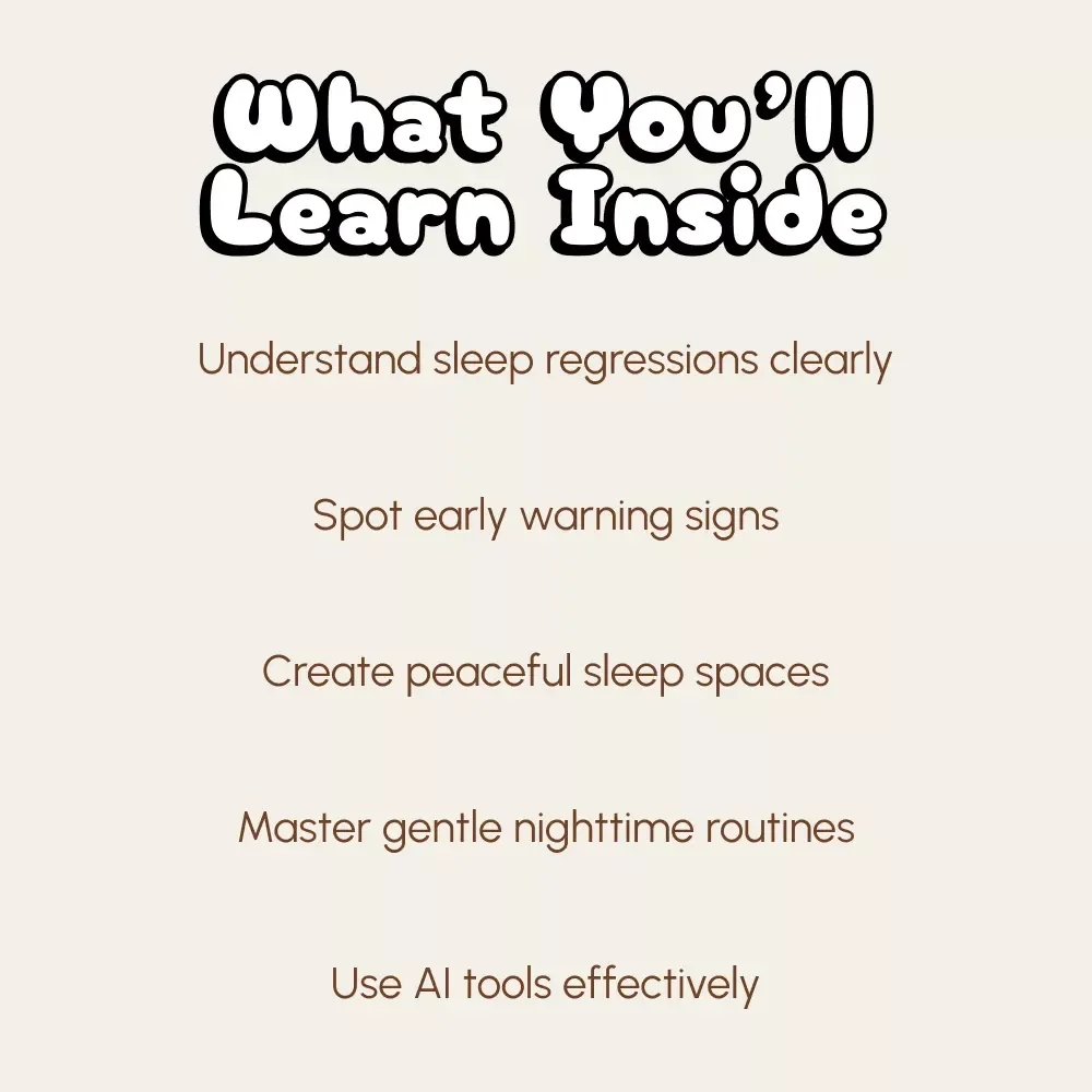 Sleepless Nights, Peaceful Mornings: A Parent’s Guide to Navigating Child Sleep Regressions | eBook for Parents on How to Handle Child Sleep Regressions at Night