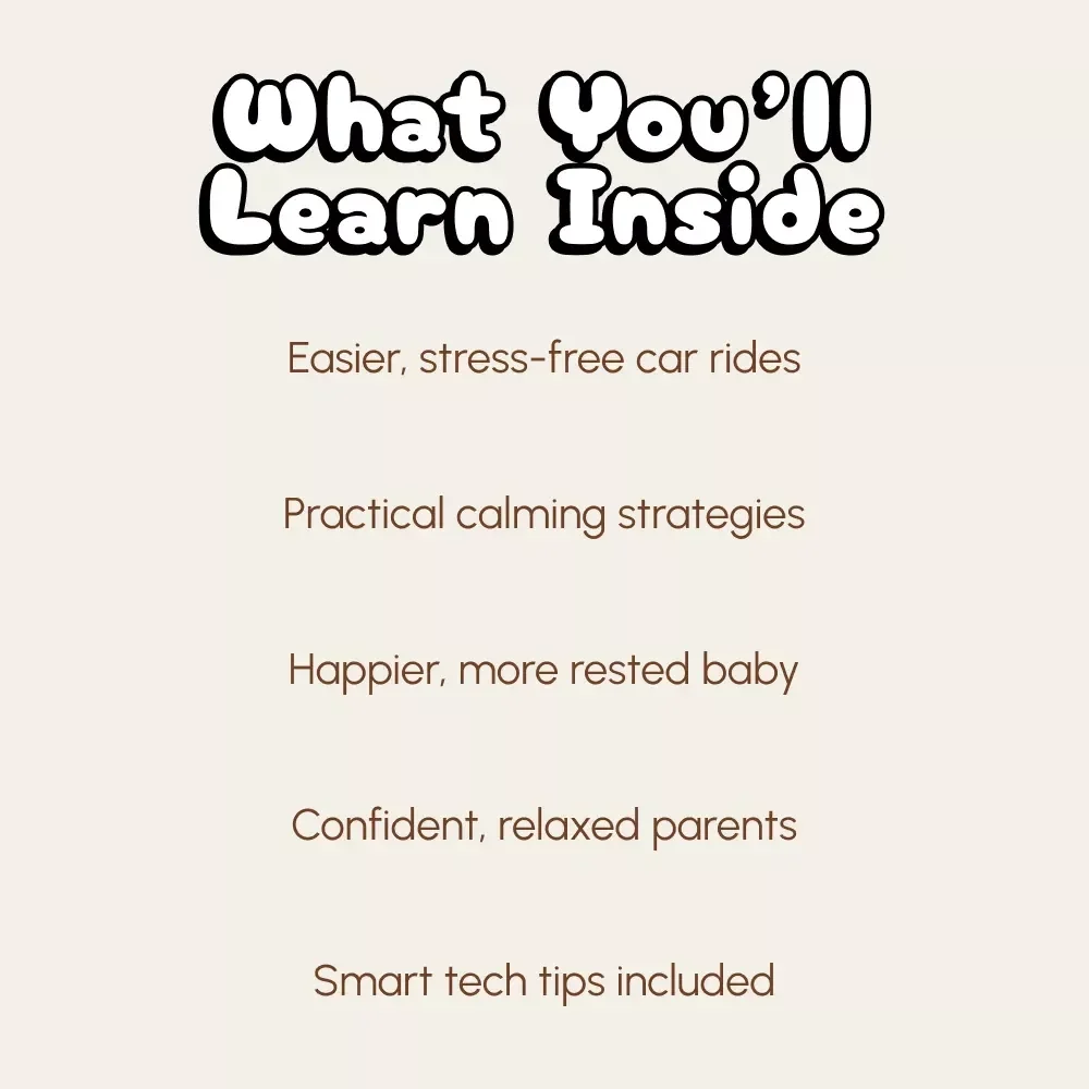 Calm Rides: The Parent’s Guide to a Happy Baby in the Car Seat | Digital Guide for How to Keep Baby Calm in Car Seat, Printable Parenting Resource, Baby Travel Ebook