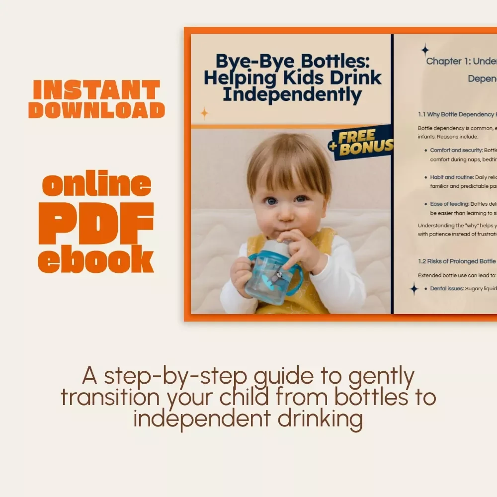 Bye-Bye Bottles: Helping Kids Drink Independently | A Parent's Guide on How to Reduce Bottle Dependency | Weaning from Bottle eBook