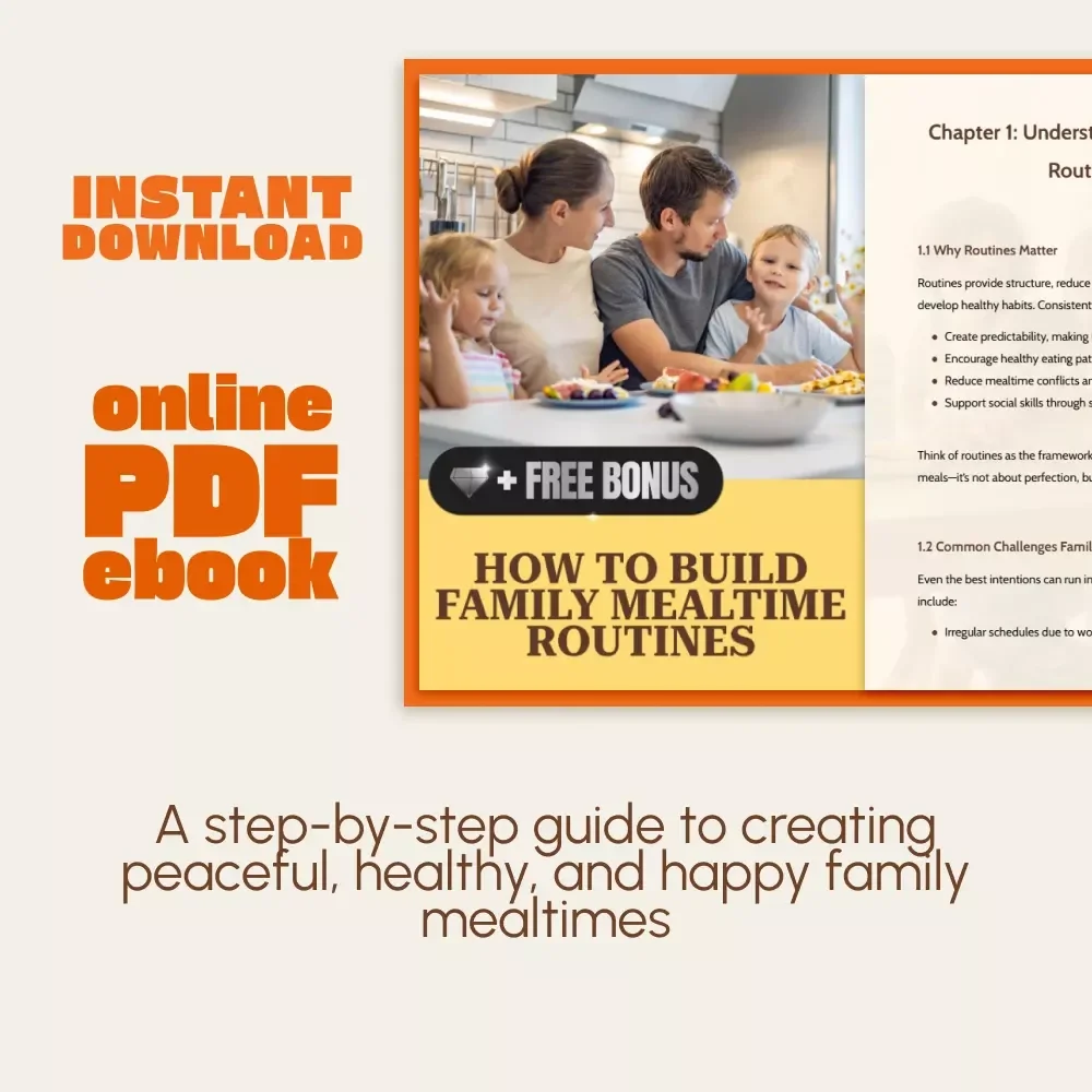 How to Build Happy Family Routines Ebook | A Parent's Guide on How to Create Mealtime Routines for a Peaceful Home