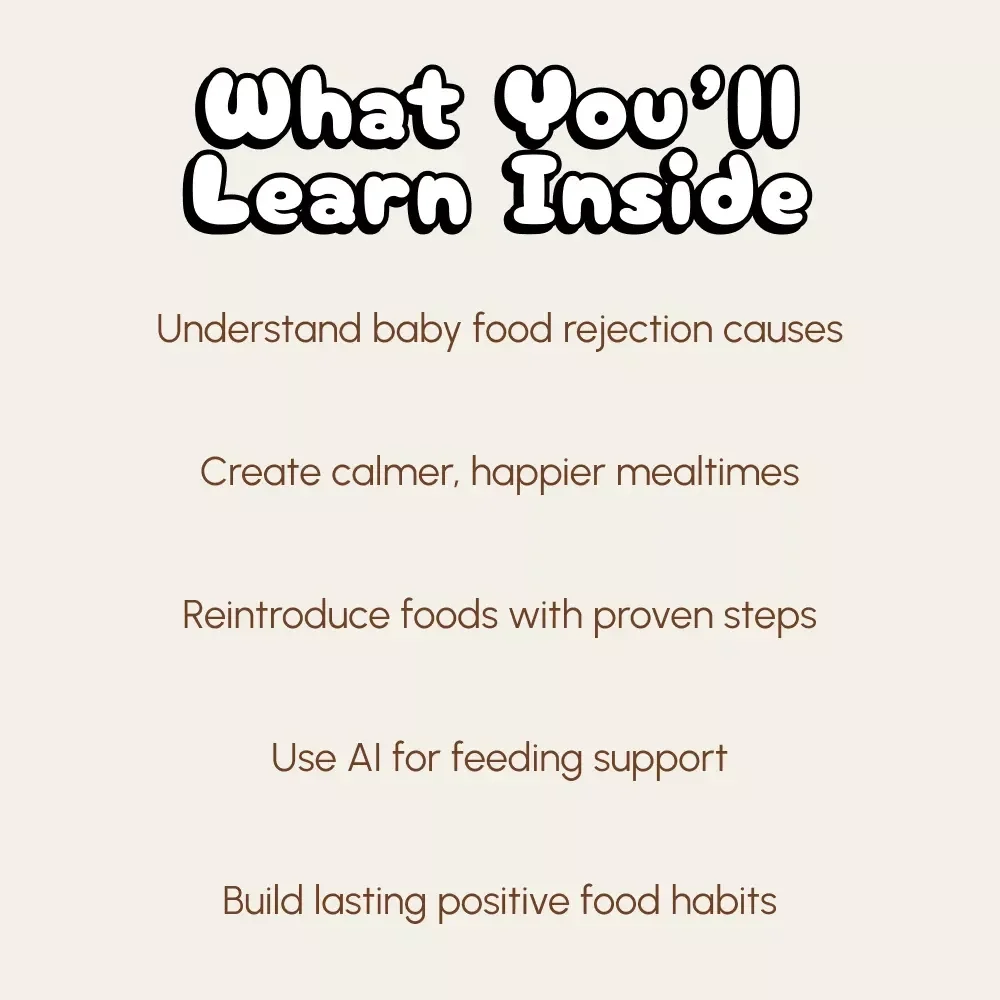 The Spoon Standoff: Turning Food Rejection into Baby’s Mealtime Wins | Gentle Feeding Guide for Parents | Digital Download | Toddler Feeding eBook | what to do when baby rejects new food