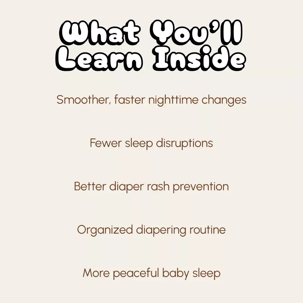 Midnight Diaper Mastery: Newborn Nighttime Changing Checklist | Digital Download | New Parent Guide for How Often to Change Newborn Diaper at Night