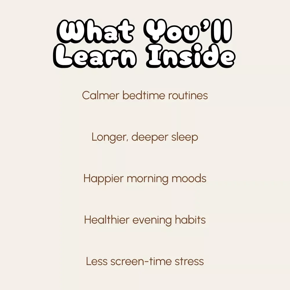 Peaceful Nights for Happy Kids | eBook for Parents | Gentle Guide with Tips to Avoid Overtired Kids at Night, Calming Routines & Better Sleep Habits