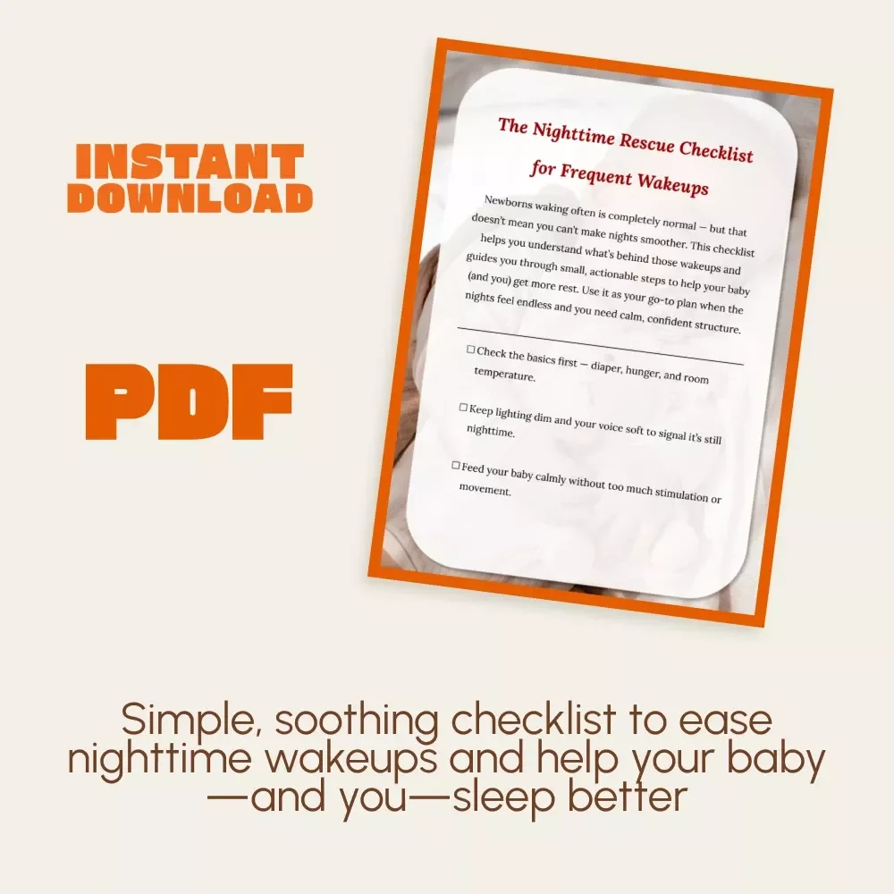 The Nighttime Rescue Checklist for Frequent Wakeups | Digital Newborn Sleep Guide | What to Do When Newborn Keeps Waking | Instant Download for Tired Parents