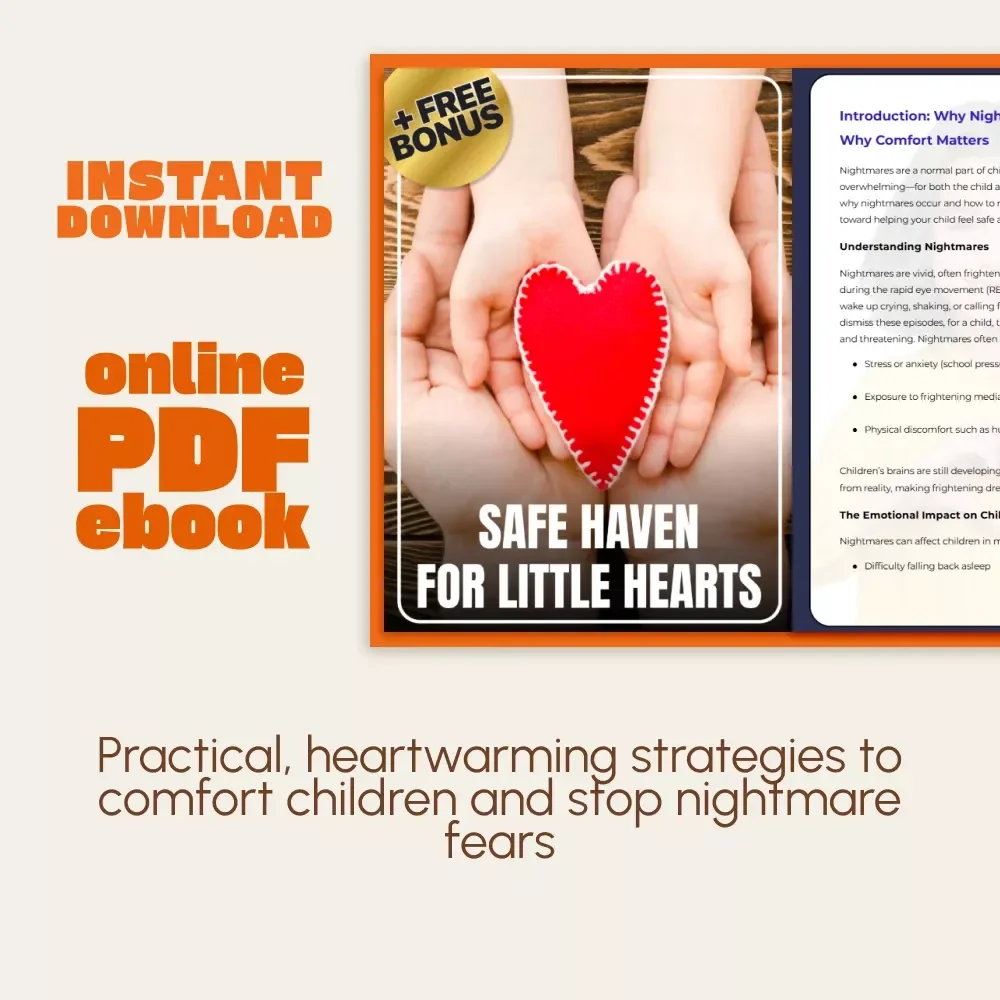 Safe Haven for Little Hearts | eBook on How to Comfort a Child After Waking from Nightmare | Gentle Parenting & Sleep Support Guide for Parents