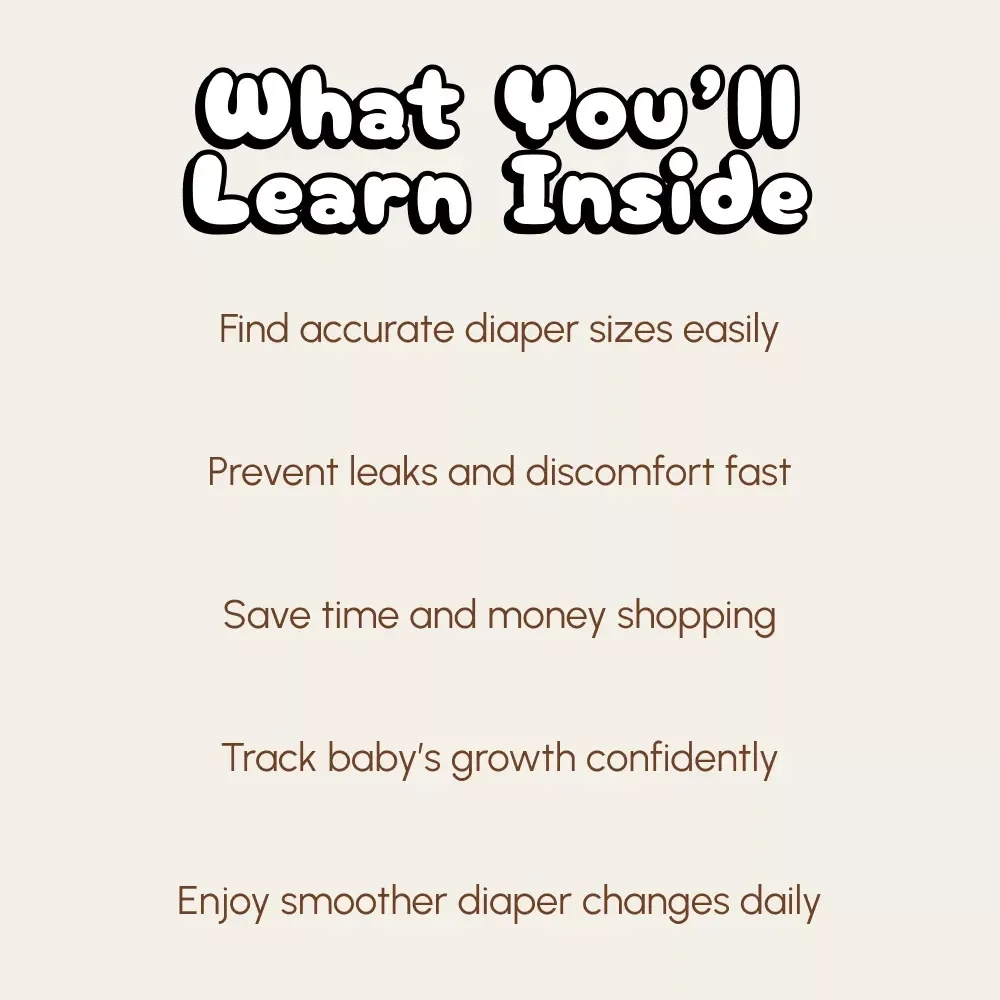 The Ultimate Diaper Size Cheat Sheet: Find the Perfect Fit for Your Baby | Printable Diaper Size Guide | Baby Weight & Fit Checklist | Digital Download for New Parents | what size diaper should my baby wear