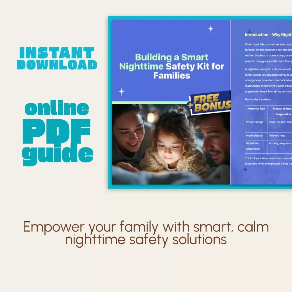 Building a Smart Nighttime Safety Kit for Families – How to Create a Nighttime Safety Kit | Family Preparedness Guide | Digital Download eBook for Parents & Home Safety Planning