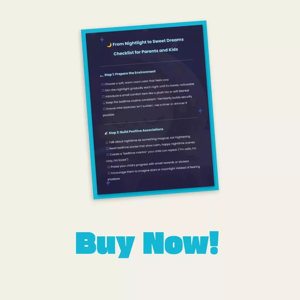 From Nightlight to Sweet Dreams Checklist for Parents and Kids | Printable Sleep Guide | Bedtime Routine eBook | Gentle Sleep Training Digital Download