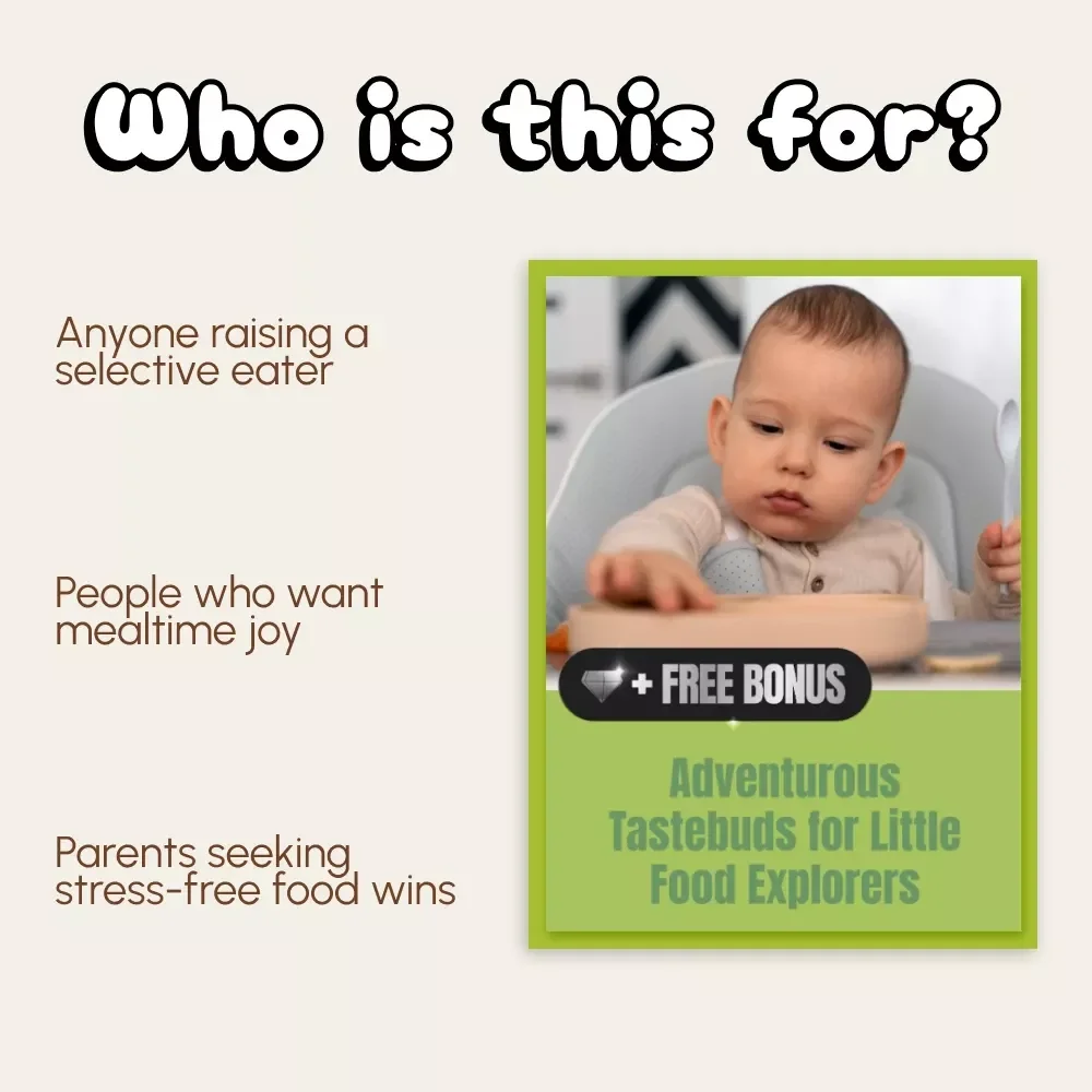 Adventurous Tastebuds for Little Food Explorers | Digital Guide for Parents on How to Encourage Child to Try New Flavors | Printable PDF eBook for Raising Curious Eaters