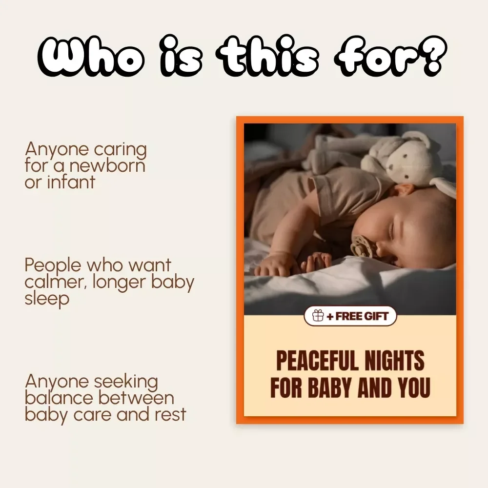 Peaceful Nights for Baby and You | Newborn Sleep Guide for Parents | How to Get Newborn to Sleep at Night | Digital Download eBook