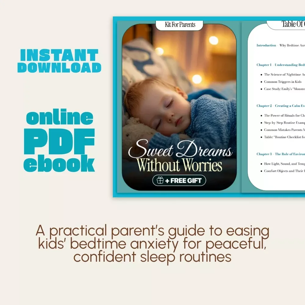 Sweet Dreams Without Worries | Ebook for Parents on How to Reduce Anxiety About Bedtime | Gentle Sleep Confidence Guide for Kids