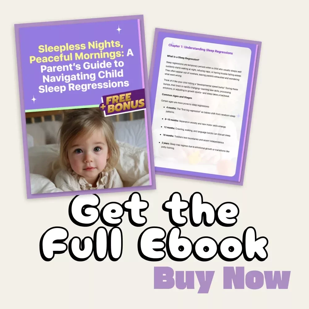 Sleepless Nights, Peaceful Mornings: A Parent’s Guide to Navigating Child Sleep Regressions | eBook for Parents on How to Handle Child Sleep Regressions at Night