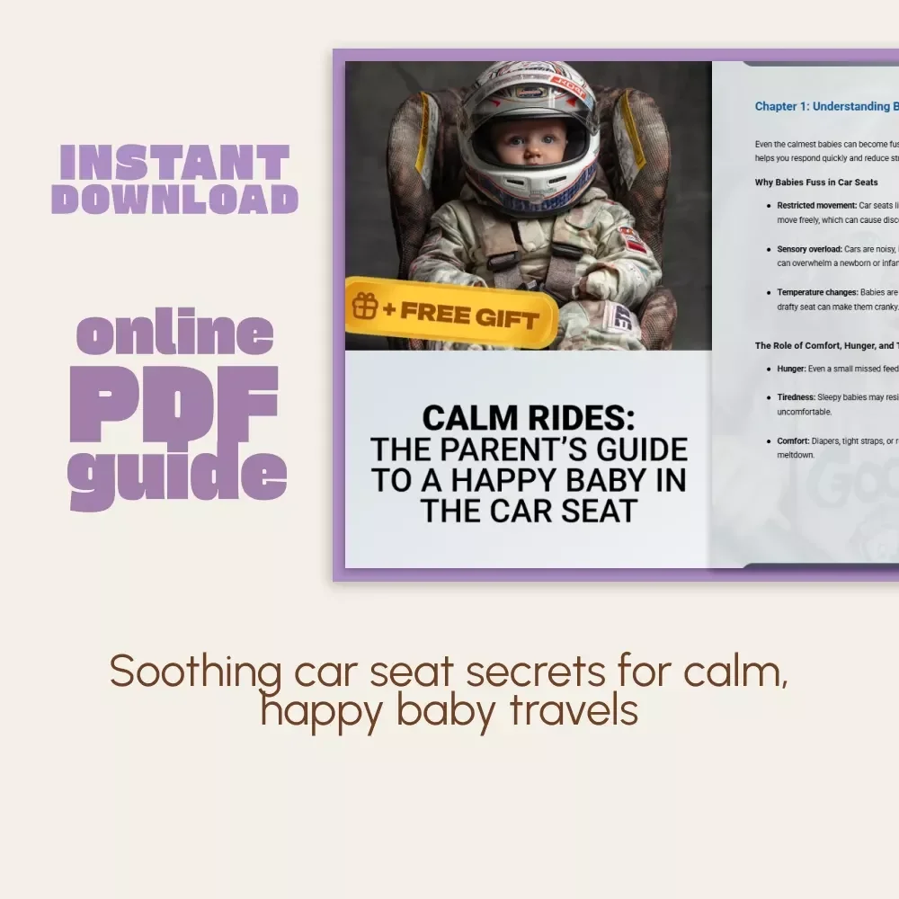Calm Rides: The Parent’s Guide to a Happy Baby in the Car Seat | Digital Guide for How to Keep Baby Calm in Car Seat, Printable Parenting Resource, Baby Travel Ebook