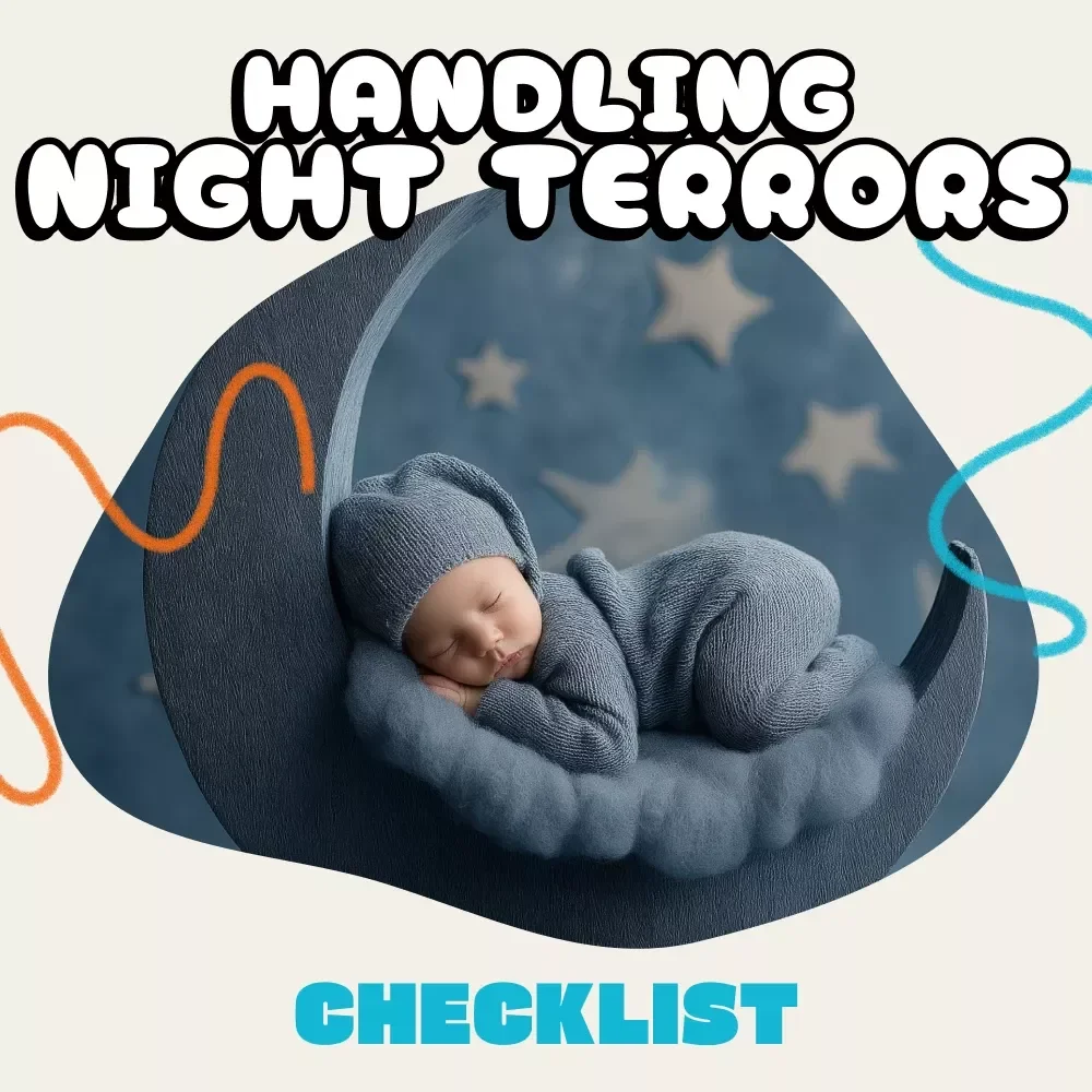 A Parent’s Checklist for Handling Night Terrors | Printable Guide for Parents | Digital Download on How to Deal with Night Terrors in Kids | Calming Sleep Support Resource