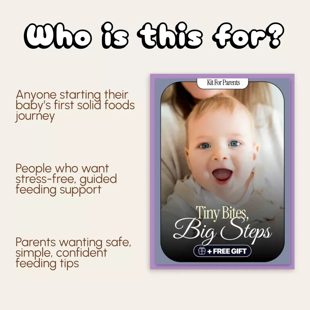 Tiny Bites, Big Steps | Baby Feeding eBook for New Parents | How to Introduce Solids to Baby with Confidence, Nutrition Tips & Step-by-Step Guide
