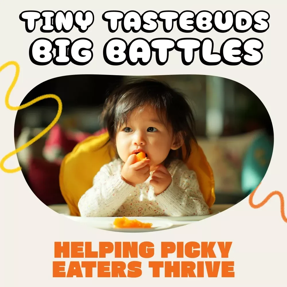Tiny Tastebuds, Big Battles: A Parent’s Guide to Helping Picky Eaters Thrive | Printable Digital Download | Parenting eBook, Toddler Feeding Guide, Healthy Eating Tips for Kids