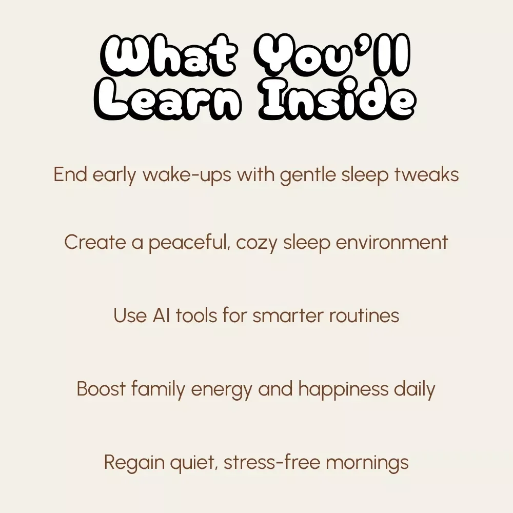 Sunrise Struggles: Smart Strategies for Kids Who Wake Too Early | Gentle Parenting Guide for Early Risers | Digital Download eBook for Tired Parents | what to do when kids wake up early