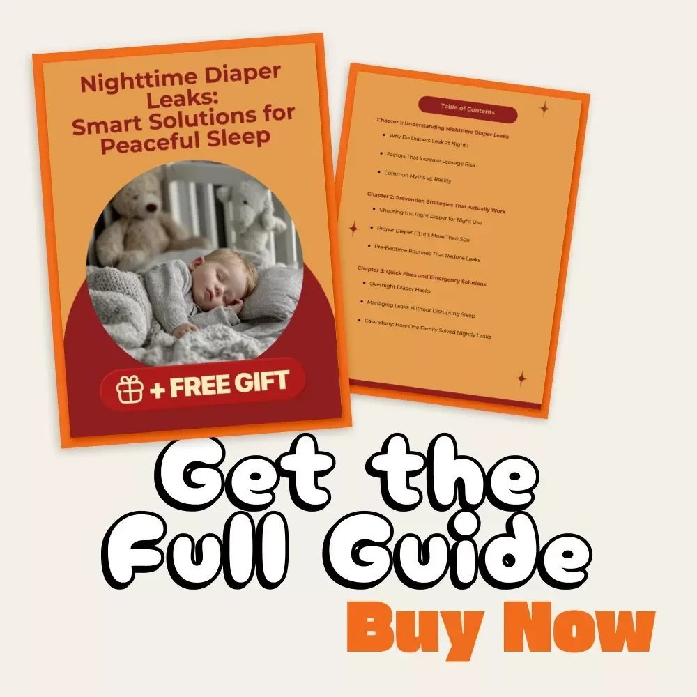 Nighttime Diaper Leaks: Smart Solutions for Peaceful Sleep | Baby Sleep Guide for Parents | Digital Download – Stop Diaper Leaks at Night & Learn What to Do When Diaper Leaks at Night