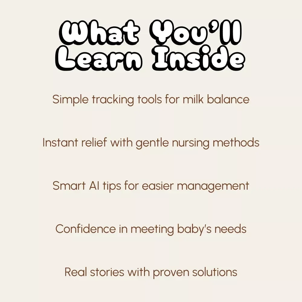 Managing Oversupply of Breast Milk | eBook Guide for Moms | Learn How to Deal with Oversupply Naturally and Effectively