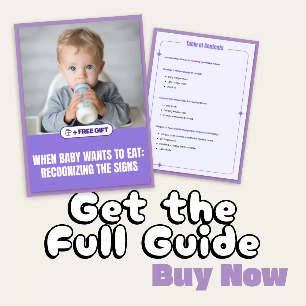 When Baby Wants to Eat: Recognizing the Signs | Baby Feeding Guide, Digital Download, New Parent eBook, Hunger Cues, Baby Feeding Tips, Responsive Feeding, Printable Checklist for Parents