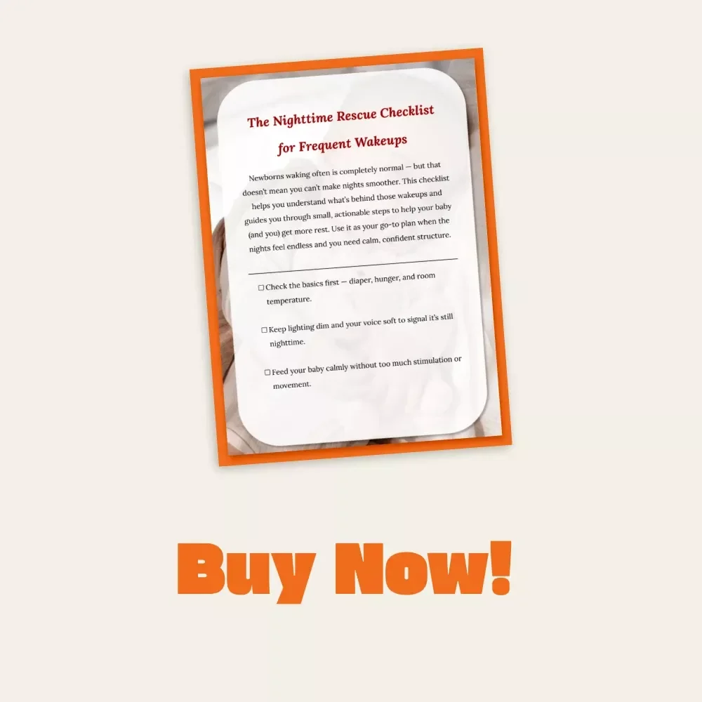 The Nighttime Rescue Checklist for Frequent Wakeups | Digital Newborn Sleep Guide | What to Do When Newborn Keeps Waking | Instant Download for Tired Parents