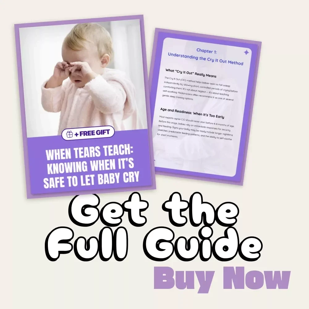 When Tears Teach: Knowing When It’s Safe to Let Baby Cry | Gentle Sleep Training Guide for Parents | Learn when to let baby cry it out safely | Digital Download Parenting Resource