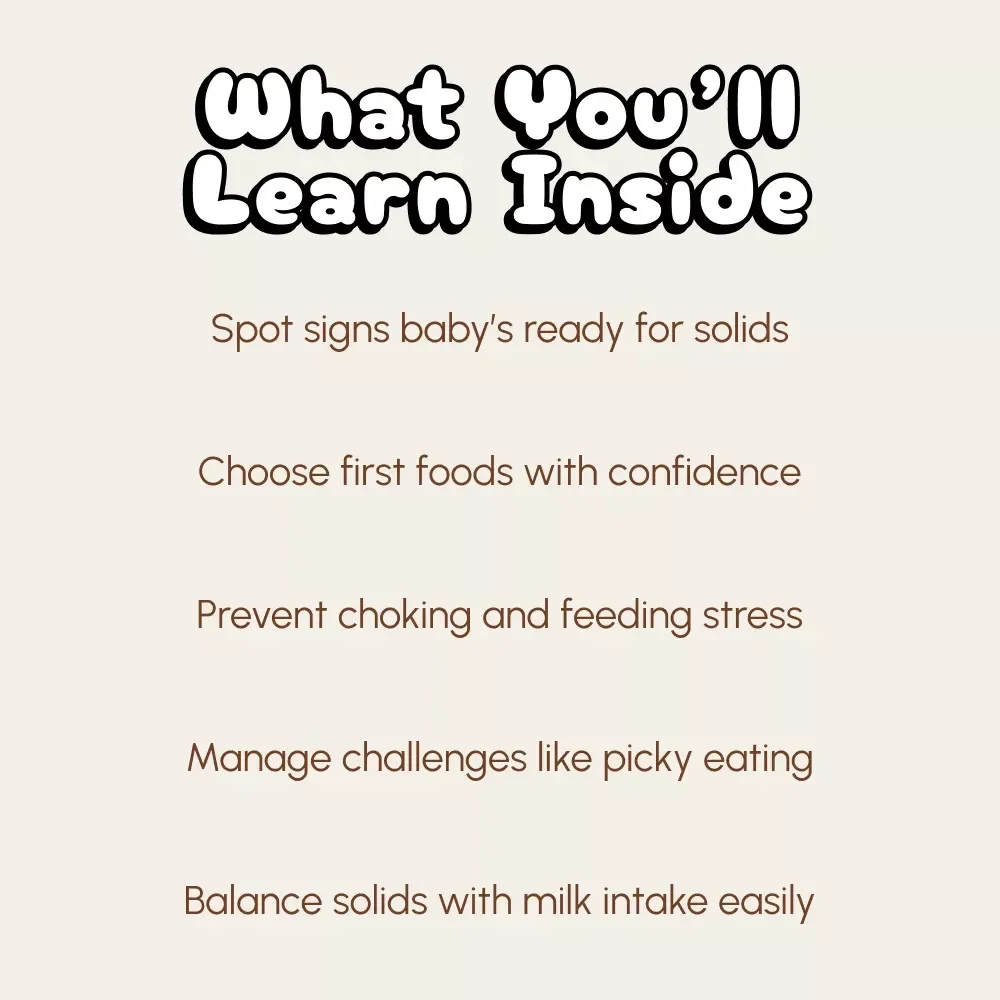 Tiny Bites, Big Steps | Baby Feeding eBook for New Parents | How to Introduce Solids to Baby with Confidence, Nutrition Tips & Step-by-Step Guide