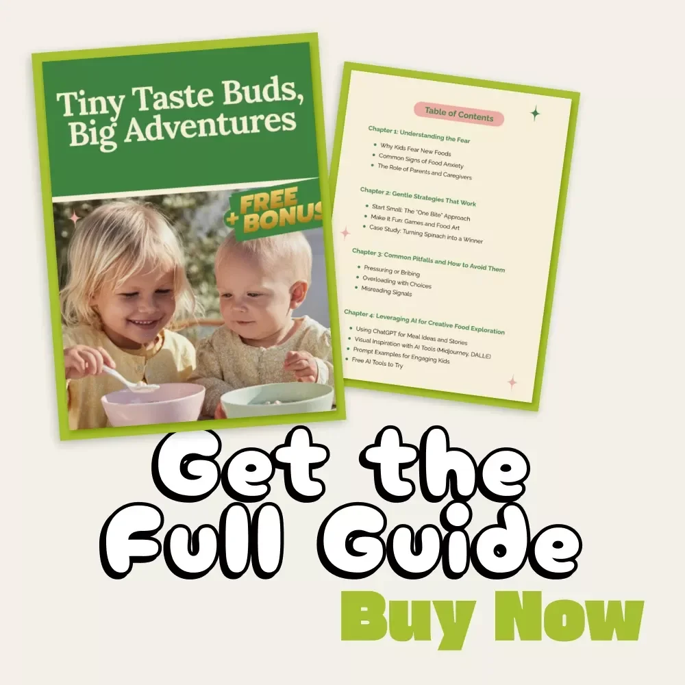 Tiny Taste Buds, Big Adventures | Kids Food Anxiety eBook, Gentle Eating Guide for Picky Eaters, Parenting Resource, AI Food Creativity Tips, Digital Download
