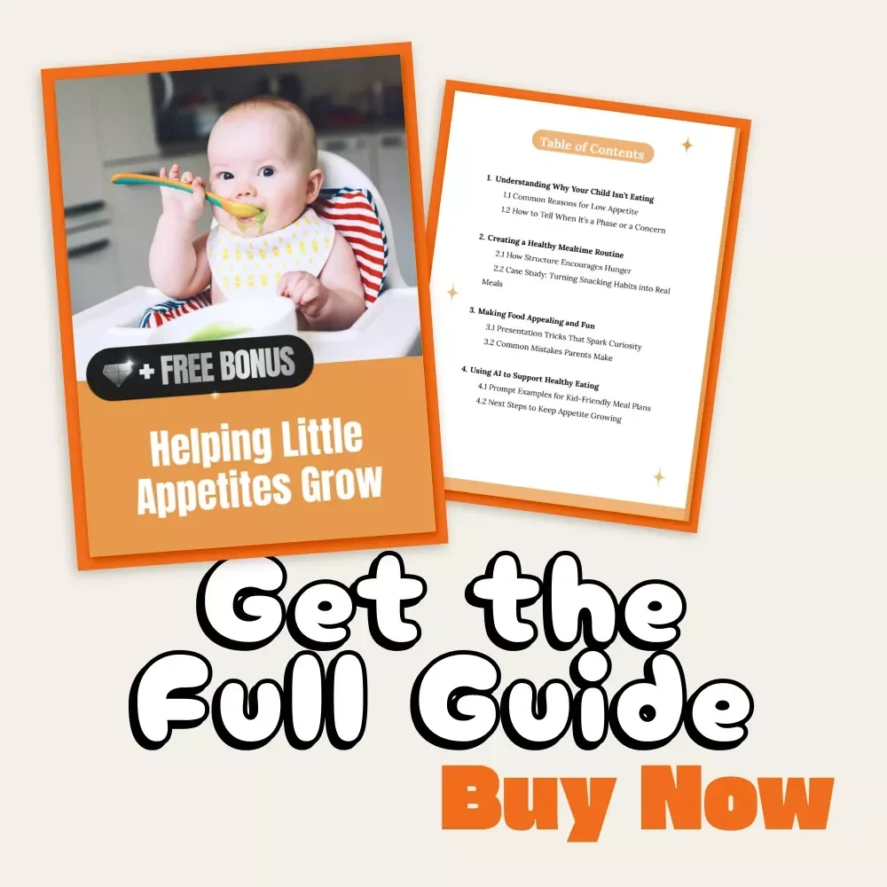 Helping Little Appetites Grow | Parent’s Guide on How to Boost Appetite in Child | Digital Download eBook for Picky Eaters and Mealtime Routines