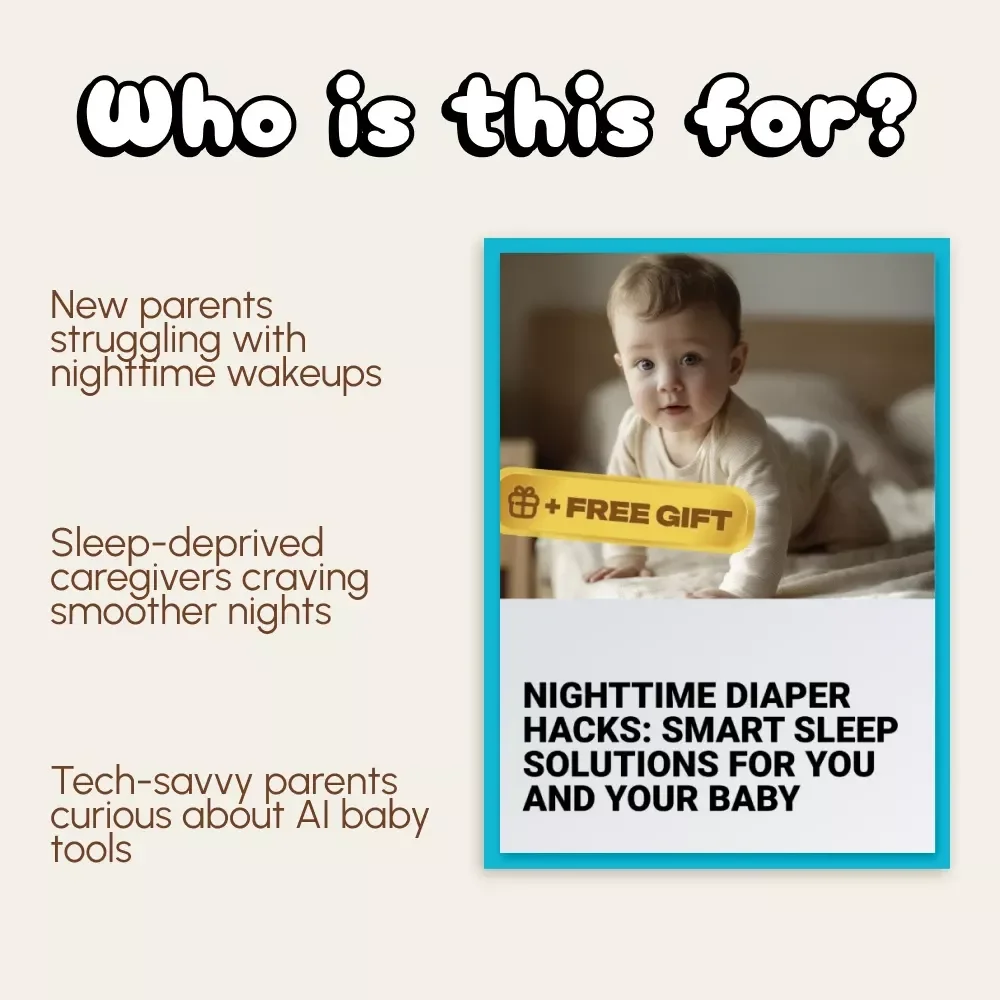 Nighttime Diaper Hacks: Smart Sleep Solutions for You and Your Baby | Baby Sleep Guide, Parenting eBook, Digital Download for New Parents, Nighttime Diaper Tips & Tricks