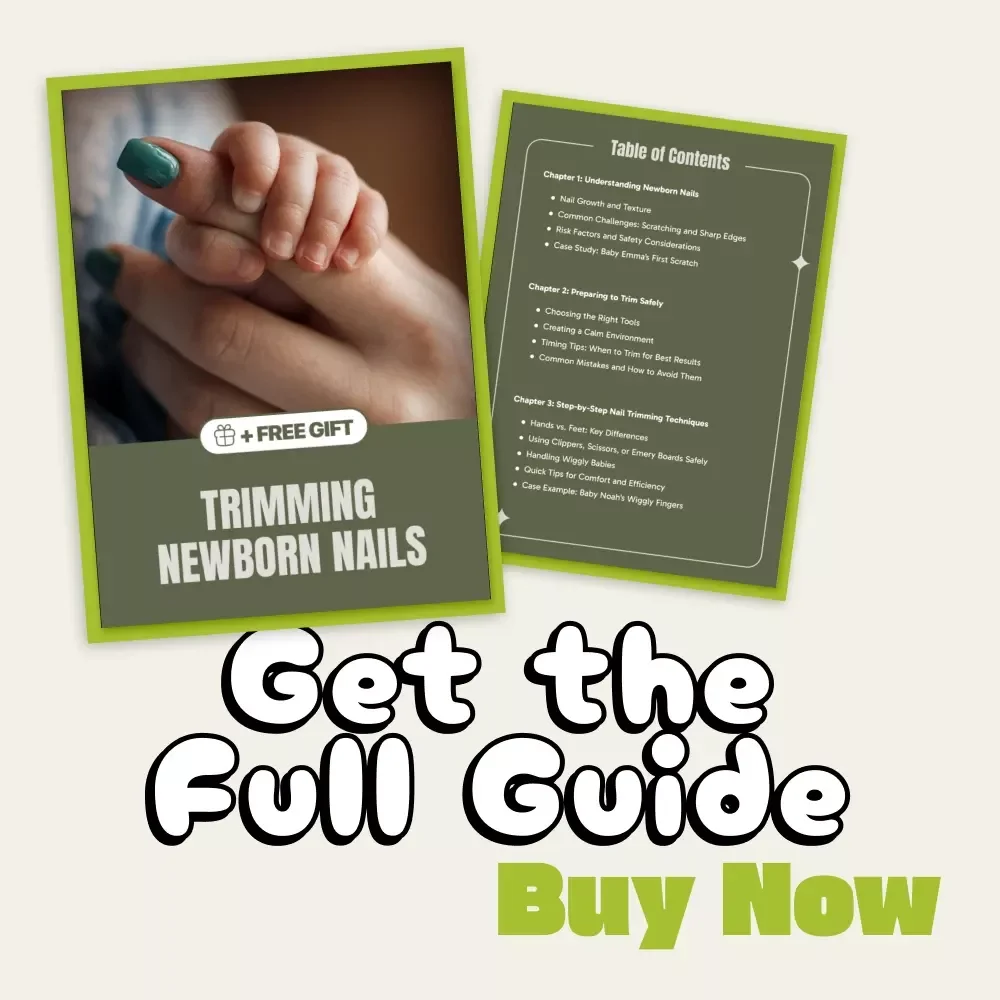 Trimming Newborn Nails Guide | How to Trim Newborn Nails Safely | Baby Nail Care eBook for New Parents | Gentle Nail Trimming Techniques and Tips for Infants