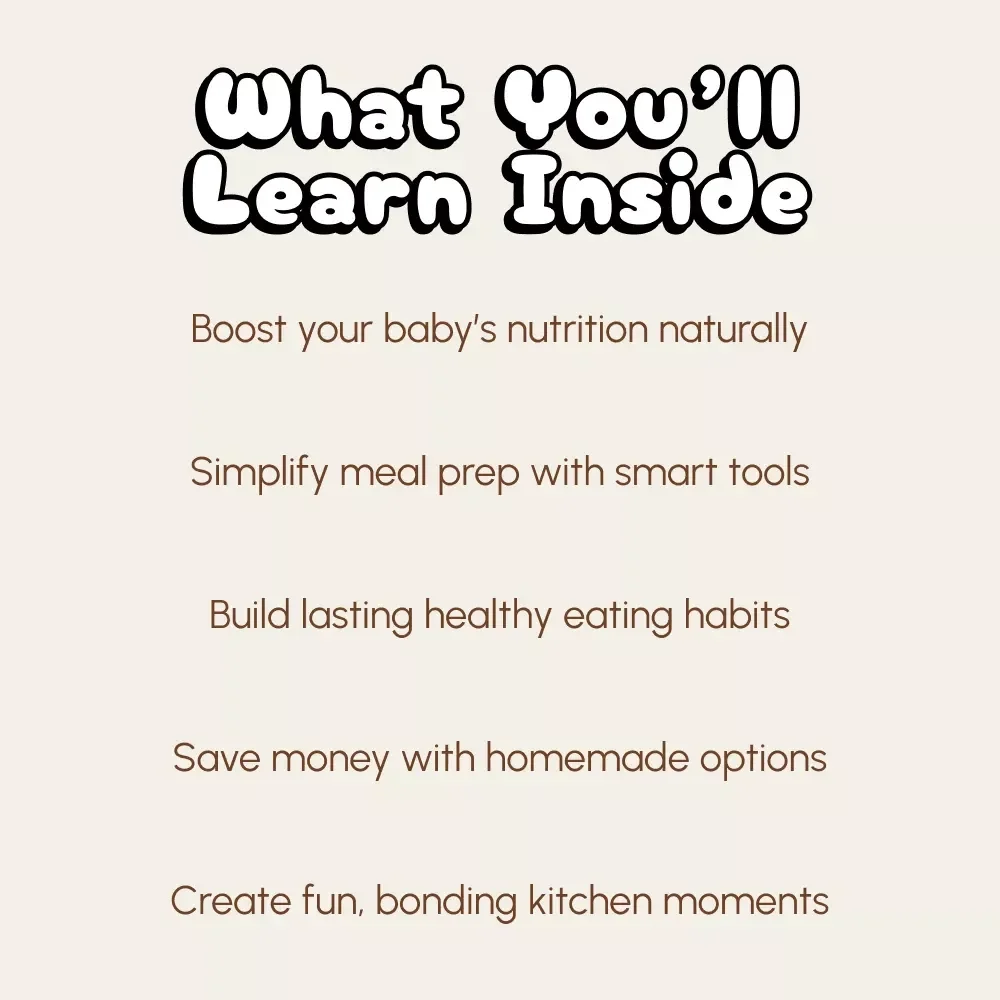 Tiny Tummies, Big Nutrition: A Parent’s Complete Guide to Homemade Baby Food | How to Make Baby Food at Home | Digital Download eBook for New Parents