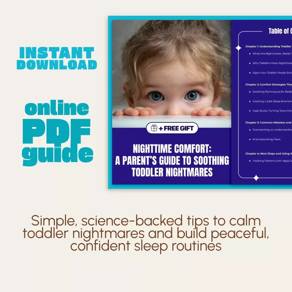 Nighttime Comfort: A Parent’s Guide to Soothing Toddler Nightmares | How to Handle Toddler Nightmares | Digital Download eBook & Printable Guide for Parents