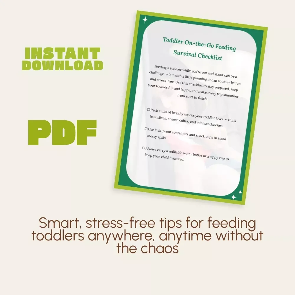 Toddler On-the-Go Feeding Survival Checklist | Printable Travel Feeding Guide for Parents | How to Feed Toddler On the Go | Family Travel Essentials