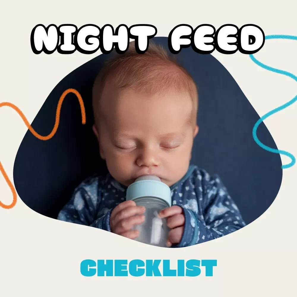 The Night Feed Success Checklist for Peaceful Baby Feeding | Newborn Tips for Calm, Restful Nights | Digital Download for Parents | Baby Sleep & Feeding Routine Guide | Printable tips for newborn nighttime feeding