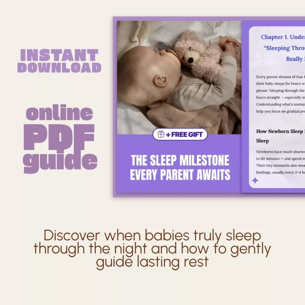 The Sleep Milestone Every Parent Awaits | Newborn Sleep Guide | When Should Newborn Sleep Through the Night | Digital Download for New Parents