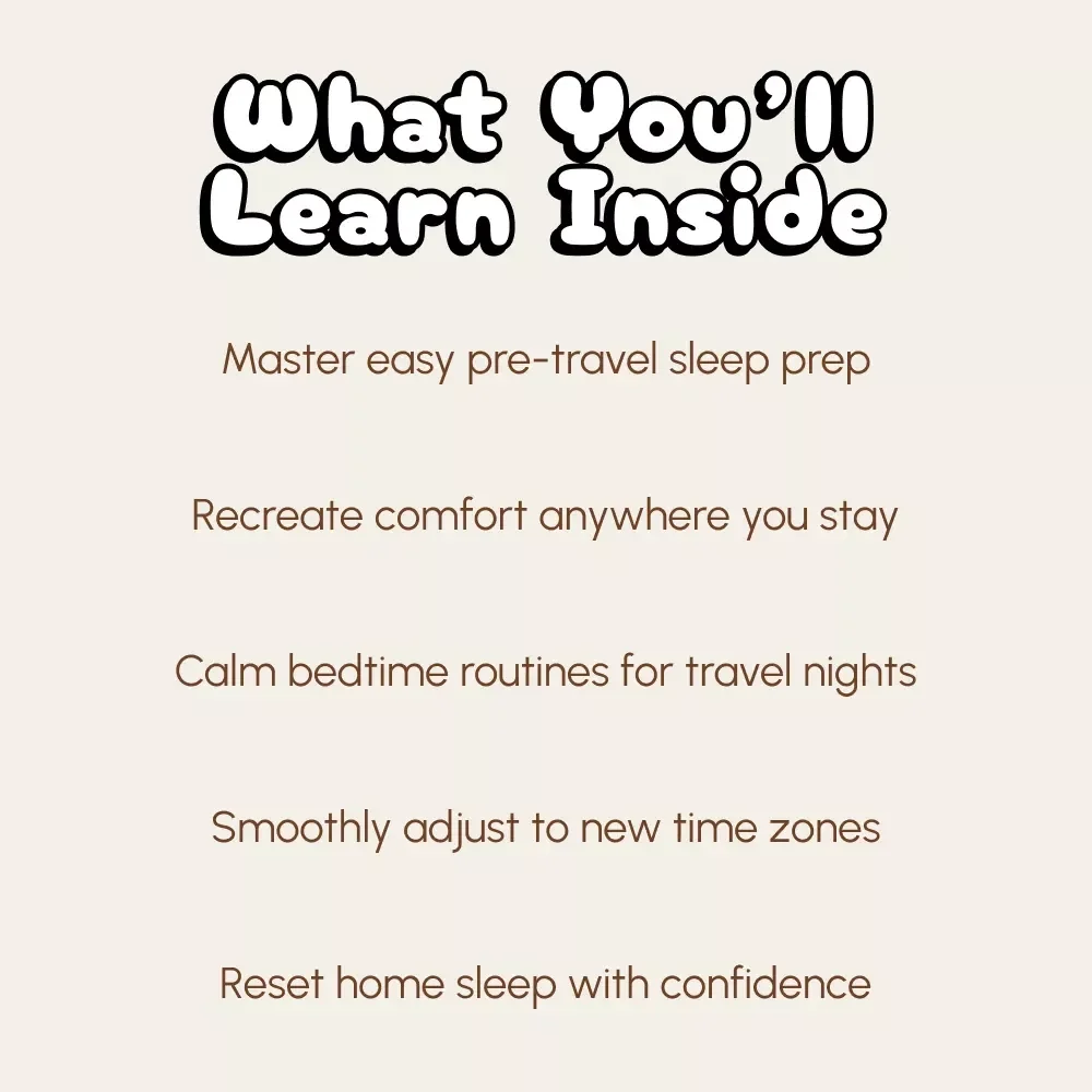 Sleep Easy, Even Away from Home | Travel Sleep eBook for Parents | How to Manage Bedtime on Vacation | Digital Download Guide for Calm Nights Anywhere