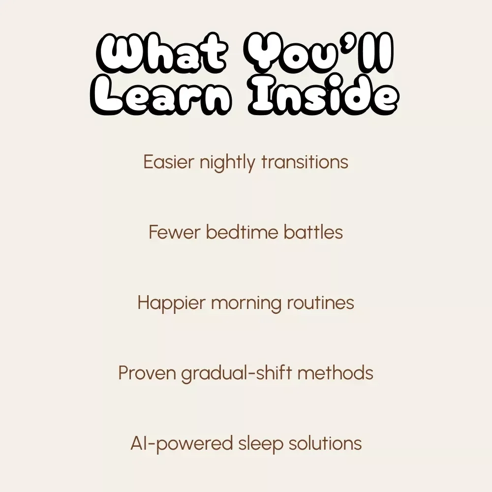 Helping Kids Embrace an Earlier Bedtime Without Tears | Gentle Parenting eBook for Peaceful Evenings | Step-by-Step Guide on How to Shift Bedtime Gradually | Digital Download Sleep Training Resource for Parents