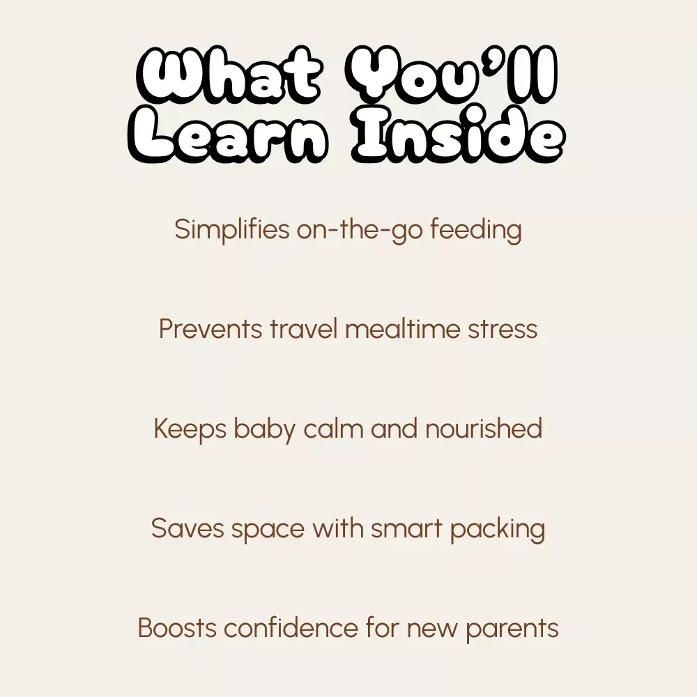 Feeding Your Baby While Traveling Made Easy – Printable Checklist for Parents | Digital Download | How to Feed Baby While Traveling Guide