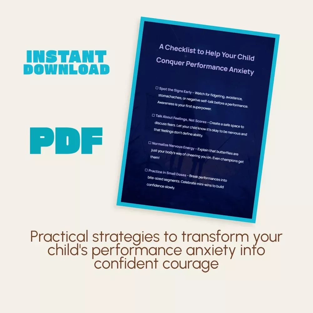 The Performance Anxiety Toolkit: A Digital Checklist to Help Your Child Conquer Stage Fright & Build Confidence - Instant Download
