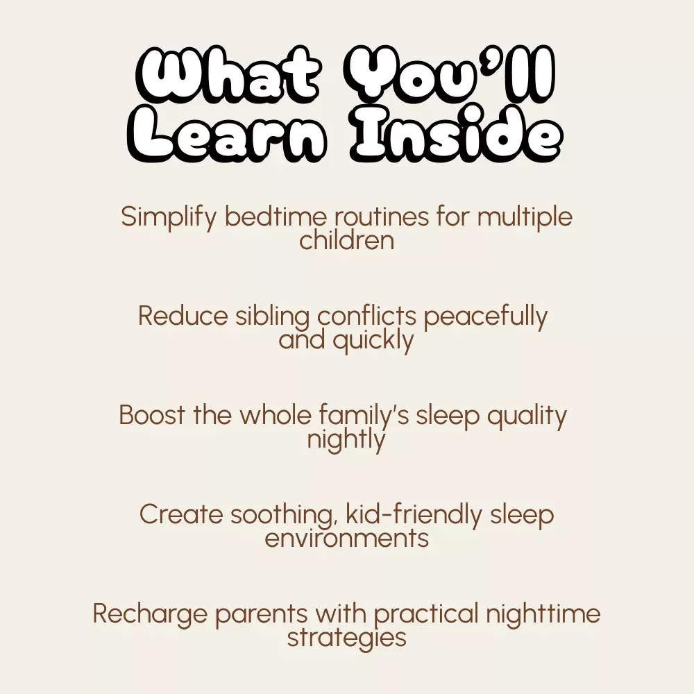 Practical Strategies for Families with Multiple Children | eBook for Busy Parents | Digital Download with Tips for Families with Multiple Kids at Night