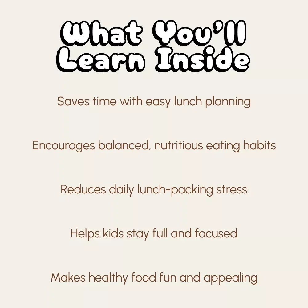 Healthy School Lunch Checklist for Parents | Printable Digital Download | How to Pack School Lunch Healthy | Easy Nutrition Guide for Kids
