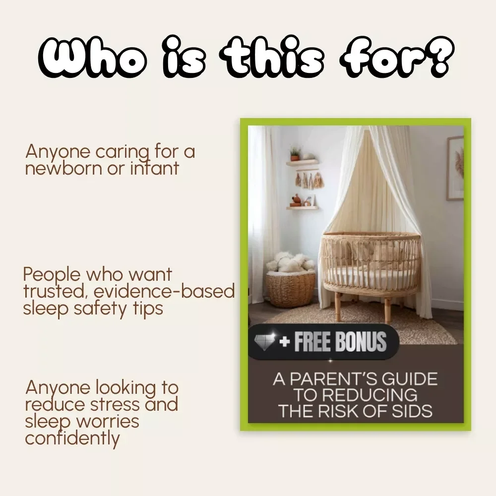 A Parent’s Guide to Reducing the Risk of SIDS | Safe Sleep eBook for New Parents | Digital Download Baby Safety Checklist & AI Sleep Tracking Tips