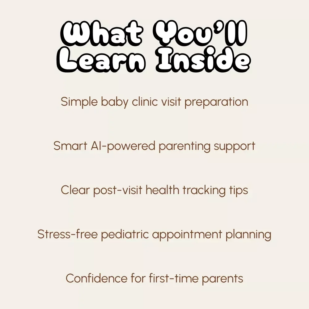 Baby’s First Clinic Visit: A Parent’s Complete Guide to Timing, Prep, and Peace of Mind | New Parent eBook | Digital Download Guide for Baby Health, Pediatric Visit Preparation & AI Parenting Tips