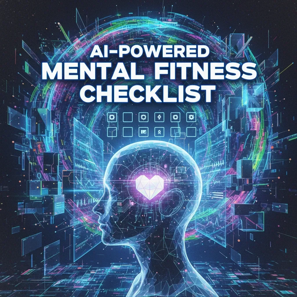 AI-Powered Mental Fitness Checklist: Boost Your Mind the Smart Way | Digital Download Guide | How to Use AI to Suggest Mental Health Exercises | Printable & Interactive eBook