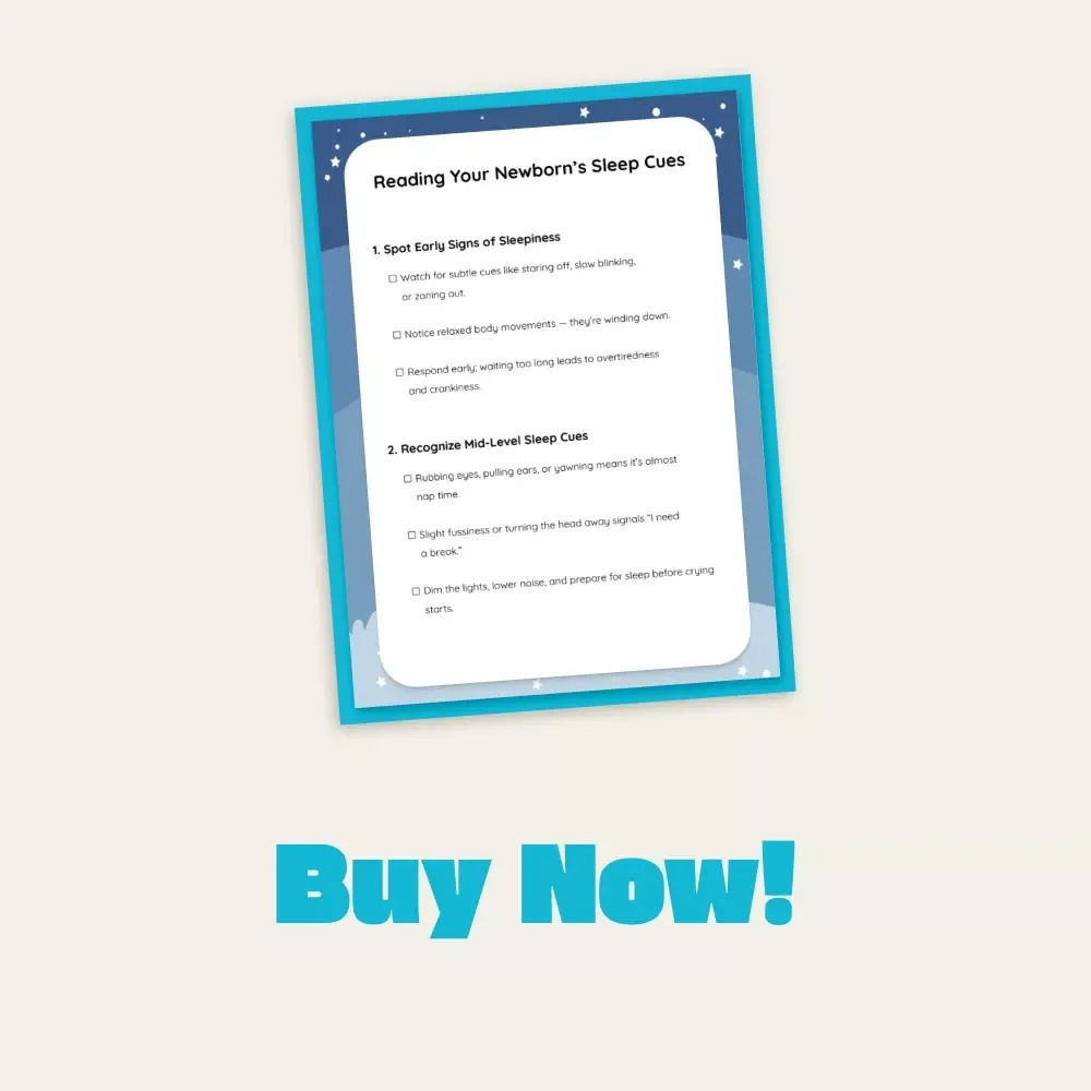 Reading Your Newborn’s Sleep Cues – Printable Baby Sleep Checklist | Digital Download | How to Read Newborn Sleep Cues Guide for New Parents