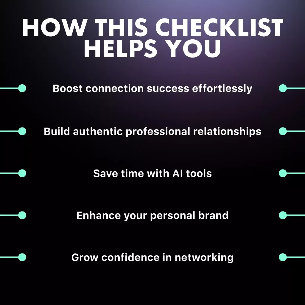 Smart Networking Moves with AI | Digital Checklist for Modern Professionals | AI-Powered Networking Advice from AI to Build Authentic Connections and Grow Your Career