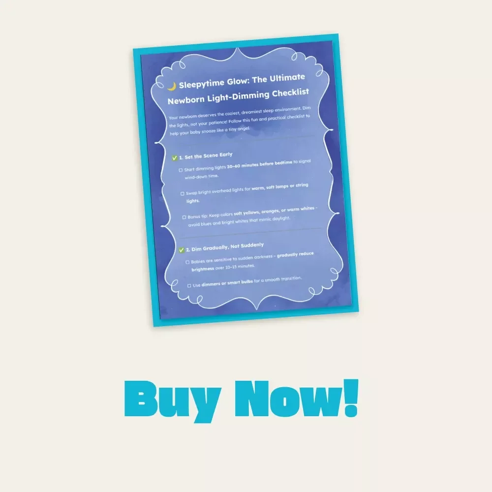 Sleepytime Glow: The Ultimate Newborn Light-Dimming Checklist | Gentle Bedtime Routine | Digital Download for How to Dim Lights for Better Newborn Sleep